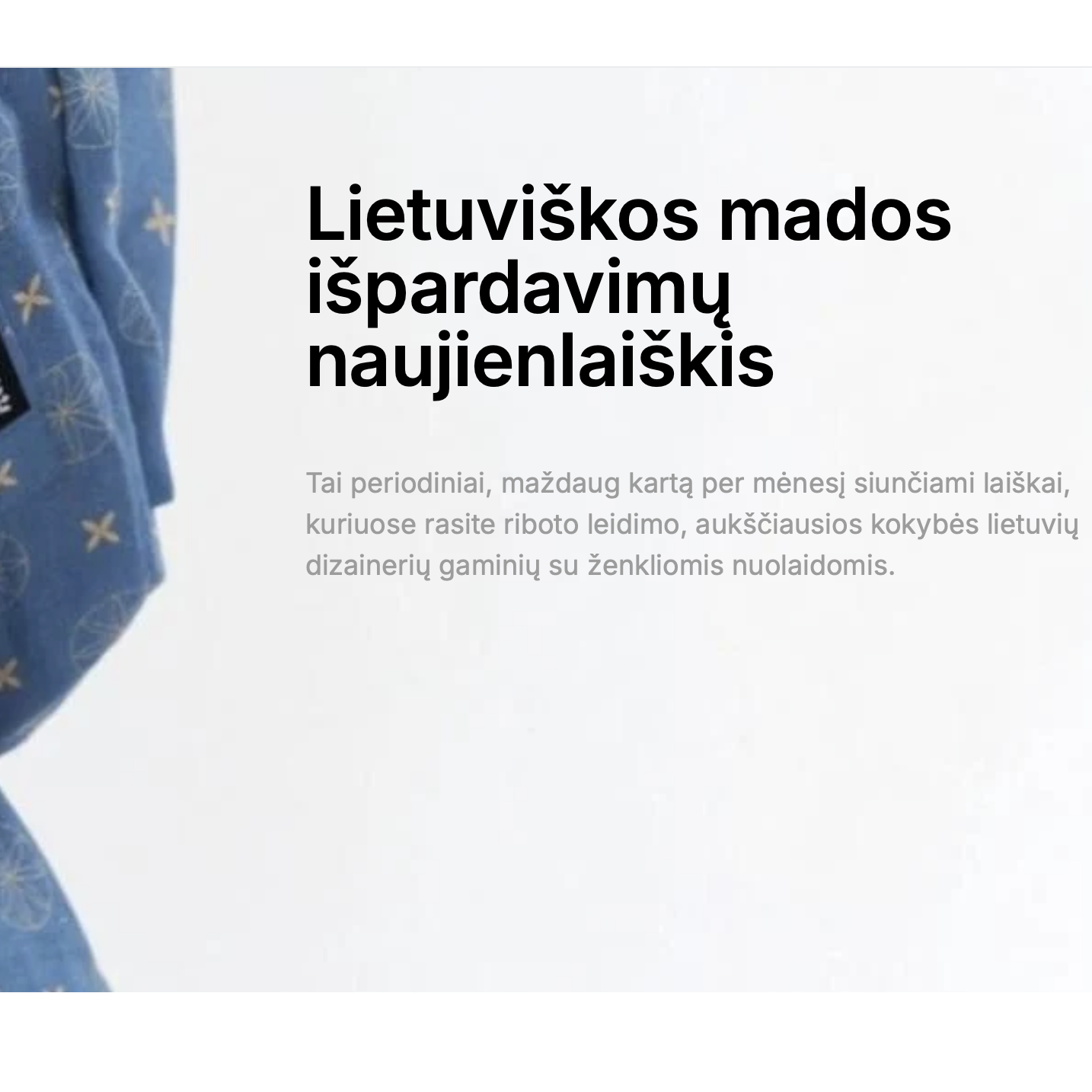 Išpardavimų naujienlaiškis