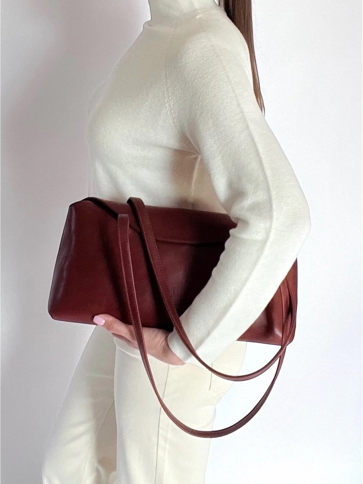 SELENE AMAS Juliette odinė rankinė - Chestnut 8