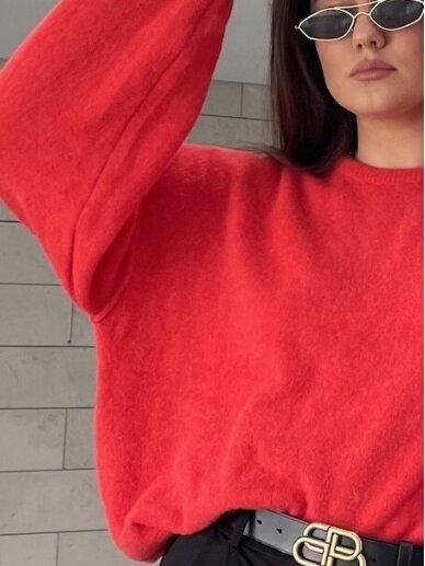 ACADA studio  raudonas FLUFFY RED megztinis