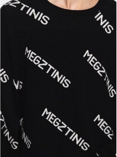 ACADA studio juodas megztinis su baltais užrašais " MEGZTINIS" 4