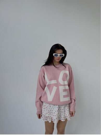 ACADA studio rožinis džemperis  BABY PINK LOVE JUMPER