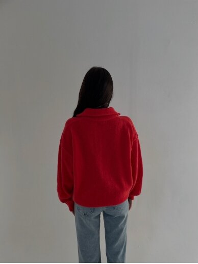 ACADA studio raudonas megztinis su užtrauktuku Amsterdam 5