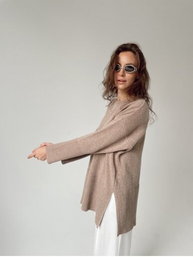 ACADA studio  smėlio spalvos merino vilnos megztinis MILAN