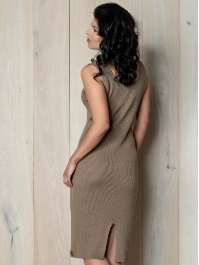 AG design ruda plono mezgimo lino suknelė – Pearl 4