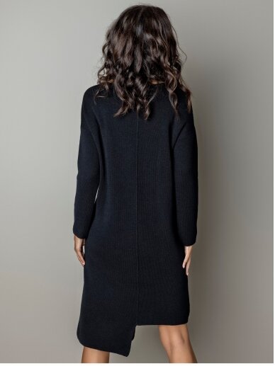 AG design  juoda megzta merino vilnos suknelė Claudia 7