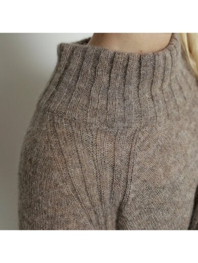 AG design AGNESA long baby alpaca knit dress with side slits - cocoa 3 AG design AGNESA long baby alpaca knit dress with side slits - cocoa 3