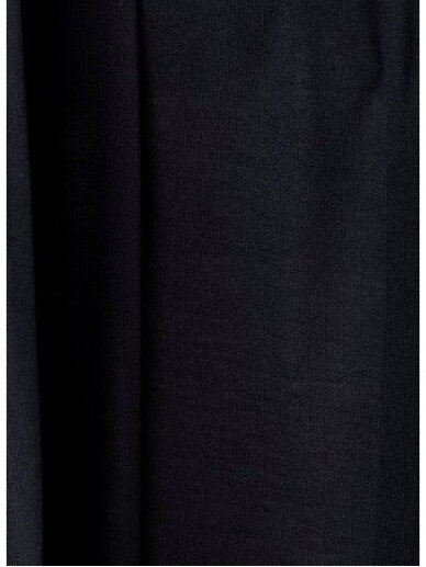 AG DESIGN Megztas itin platus, ilgas minimalistinis 100 % merino vilnos šalikas - juodas 6