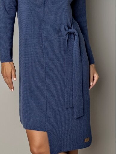 AG design mėlyna  megzta merino vilnos suknelė Claudia 4