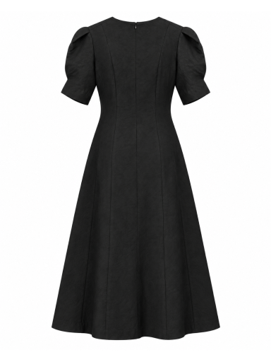 BAGOTA JUODA ELEGANTIŠKA ŽAKARDINĖ SUKNELĖ