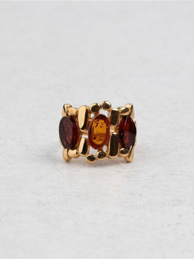 BANGUOJA MEDAUS IR VYŠNIŲ SPALVOS GINTARO ŽIEDAS „LUXAR AMBROSIUM - ORIGO“ 1