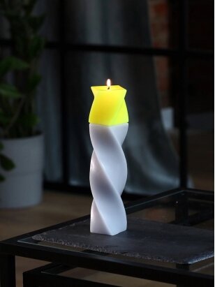 OOOGNIS unikalaus dizaino sojų vaško žvakė - neon