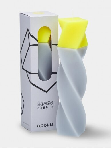 OOGNIS unikalaus dizaino sojų vaško žvakė - neon 2