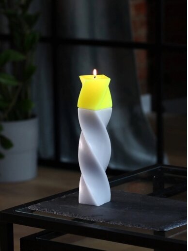 OOGNIS unikalaus dizaino sojų vaško žvakė - neon 1