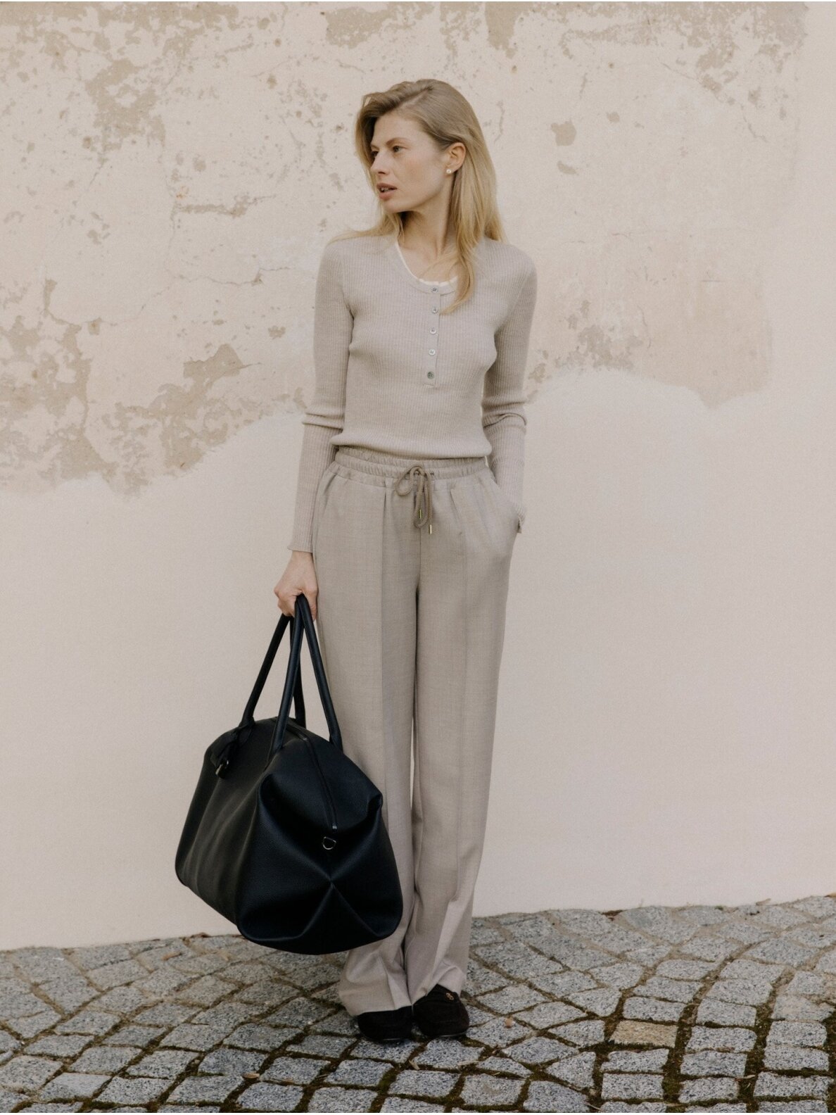 COOCOOMOS plonas merino vilnos megztinis nude Jamina 5