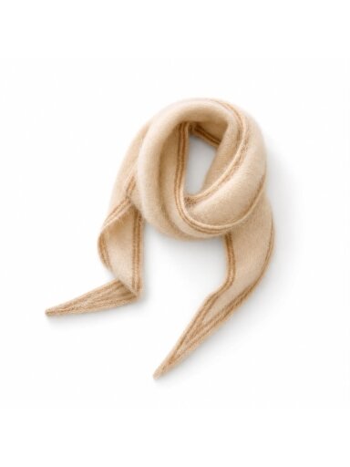 COOCOOMOS Šukuoto 100% kašmyro skarelė beige