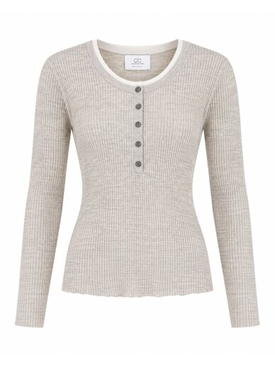 COOCOOMOS plonas merino vilnos megztinis nude Jamina