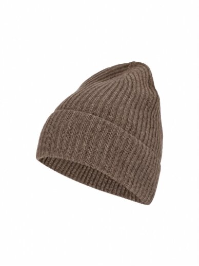 COOCOOMOS taupe spalvos kašmyo kepurė Hipster COOCOOMOS taupe spalvos kašmyo kepurė Hipster