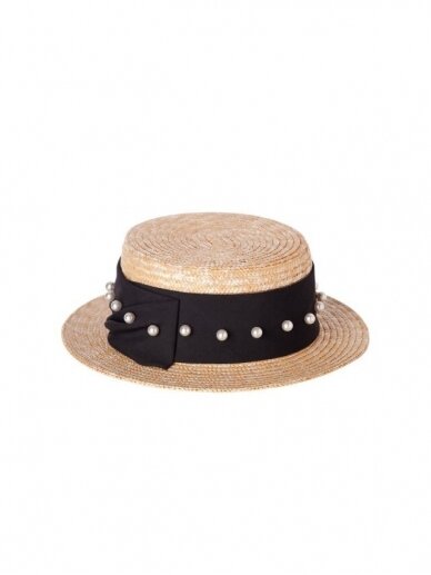 COOCOOMOS Gondola dekoruota skrybėlė su perlais