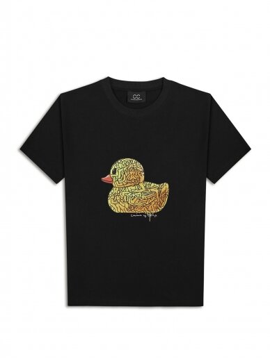 COOCOOMOS Iconic duck by Ettoja juodi marškinėliai