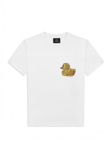 COOCOOMOS Iconic small duck by Ettoja balti marškinėliai