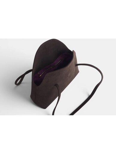 SELENE AMAS Juliette odinė rankinė - Espresso Suede 5