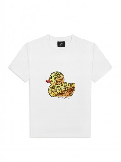 COOCOOMOS Iconic duck by Ettoja balti marškinėliai 1