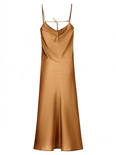 COOCOOMOS šilkinė suknelė SLIP ruda