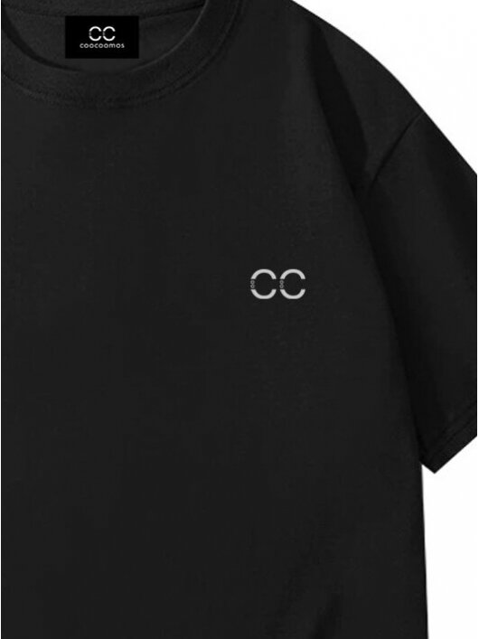 COOCOOMOS organinės medvilnės maikutė juoda 1 COOCOOMOS organinės medvilnės maikutė juoda 1