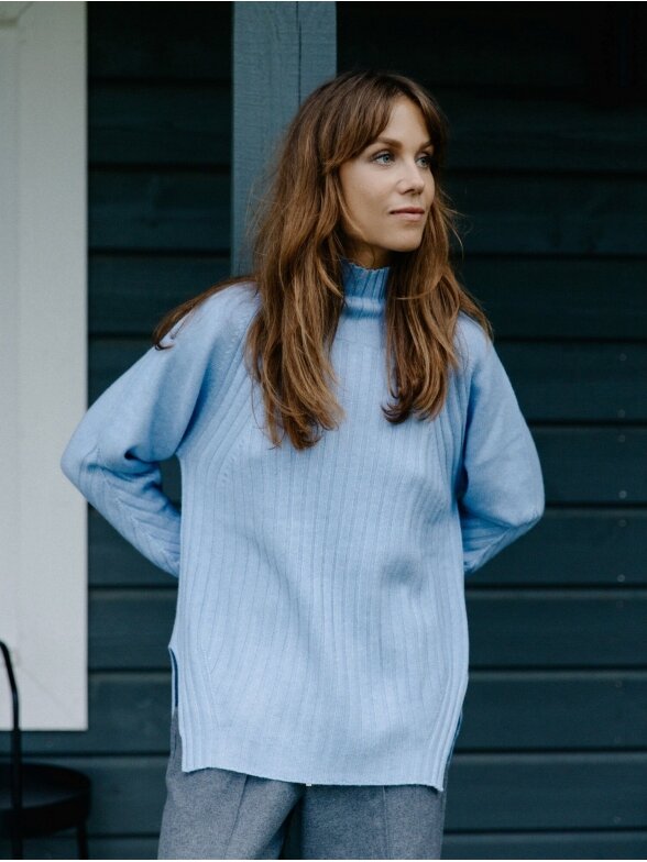 COOCOOMOS Ice blue cashmere sweater
