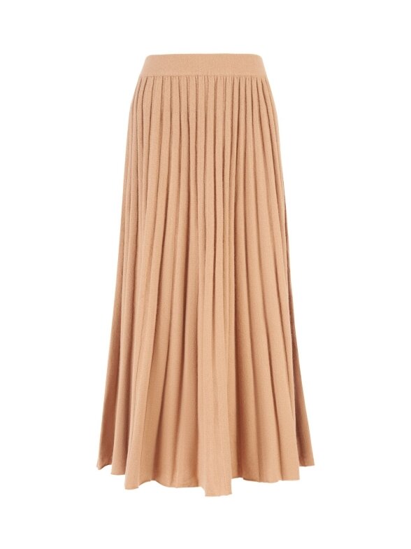 COOCOOMOS Pleated skirt camel