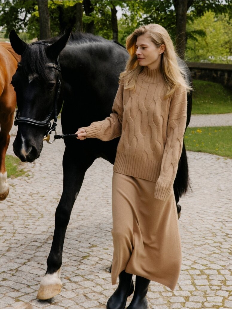 Camel kašmyro sijonas
