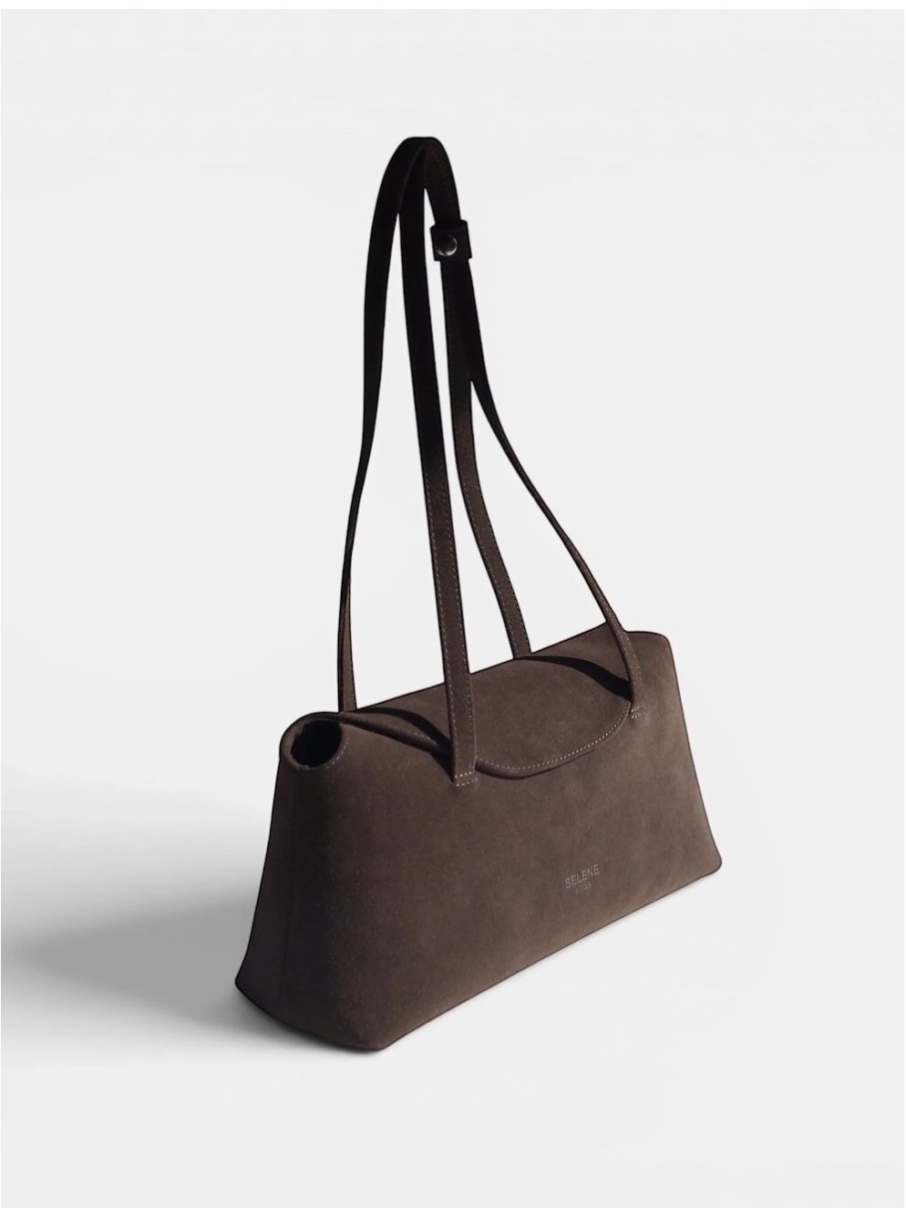 SELENE AMAS Juliette odinė rankinė - Espresso Suede 2