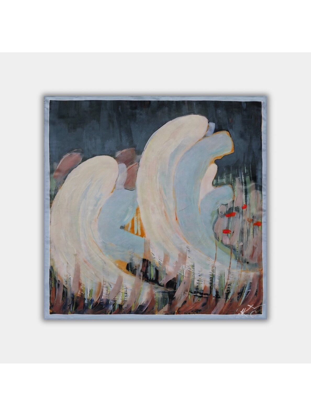 DONUM M.K. Čiurlionis šilkinė skarelė - Himnas 68X68 cm DONUM M.K. Čiurlionis šilkinė skarelė - Himnas 68X68 cm
