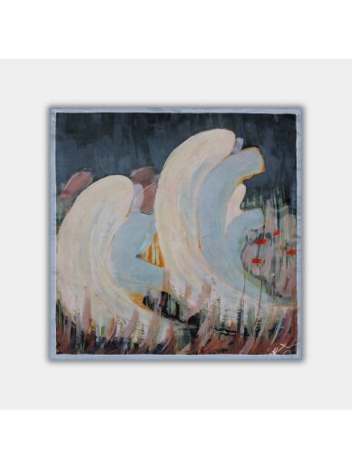 DONUM M.K. Čiurlionis šilkinė skarelė - Himnas 88X88 cm 1 DONUM M.K. Čiurlionis šilkinė skarelė - Himnas 88X88 cm 1