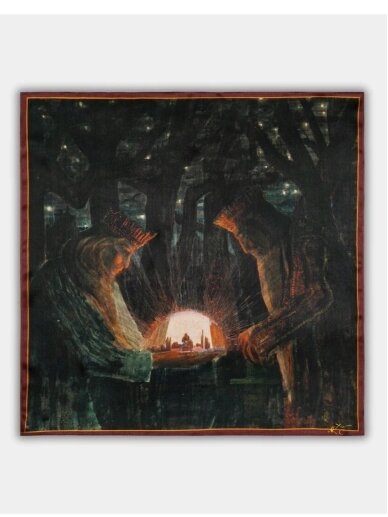 DONUM Šilkinė skarelė - M.K. Čiurlionis - Karalių pasaka | 68x68 DONUM Šilkinė skarelė - M.K. Čiurlionis - Karalių pasaka | 68x68