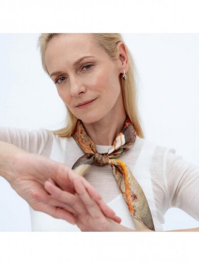 DONUM Šilkinė skarelė - Angelo preliudas | 68x68 5 DONUM Šilkinė skarelė - Angelo preliudas | 68x68 5