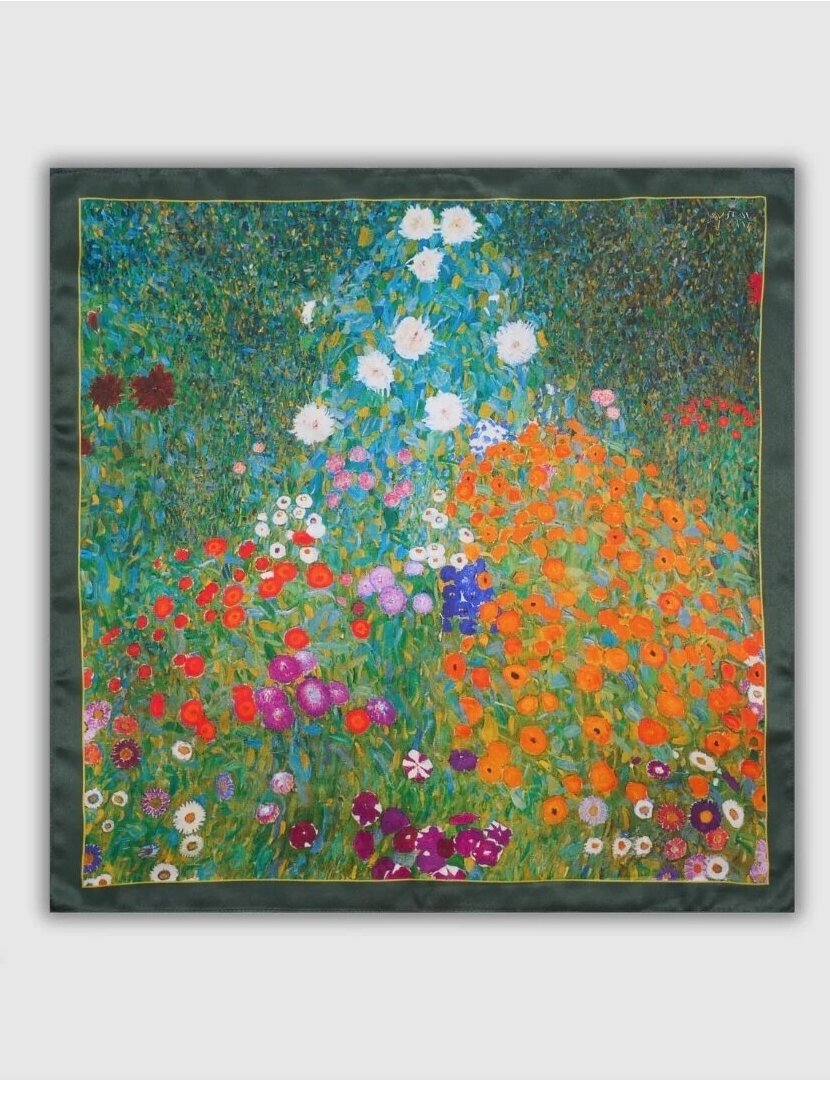 DONUM Šilkinė skarelė - Sodybos sodas | 68x68 1 DONUM Šilkinė skarelė - Sodybos sodas | 68x68 1