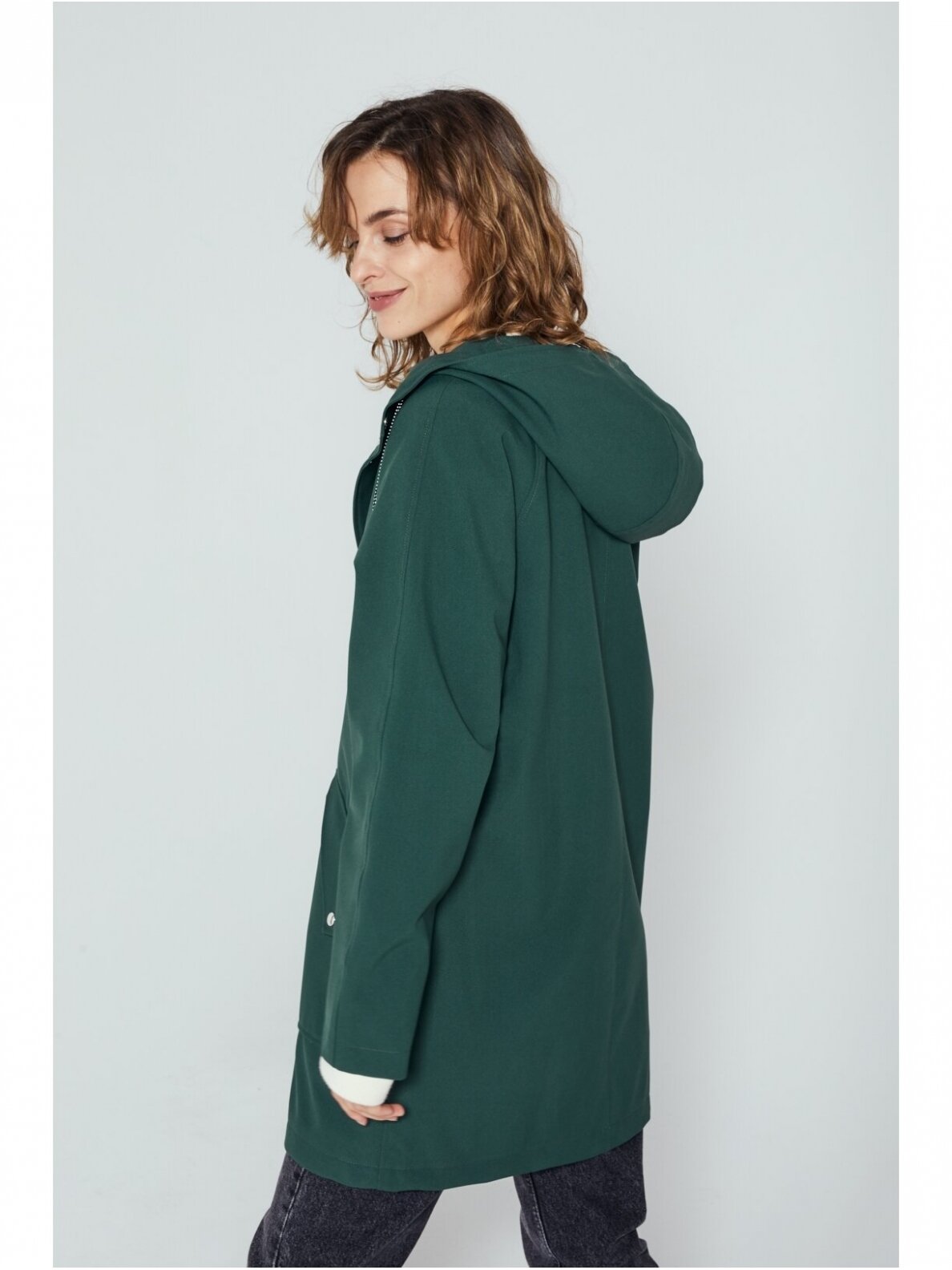 Ducktail Raincoats ŽALIAS CITY LIETPALTIS – tvarios medžiagos 5 Ducktail Raincoats ŽALIAS CITY LIETPALTIS – tvarios medžiagos 5