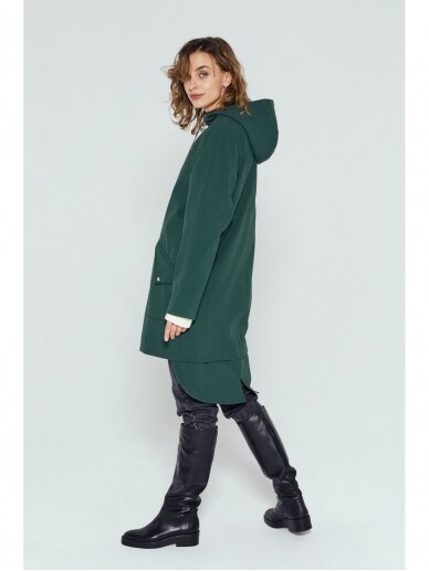 Ducktail Raincoats ŽALIAS CITY LIETPALTIS – tvarios medžiagos 2 Ducktail Raincoats ŽALIAS CITY LIETPALTIS – tvarios medžiagos 2
