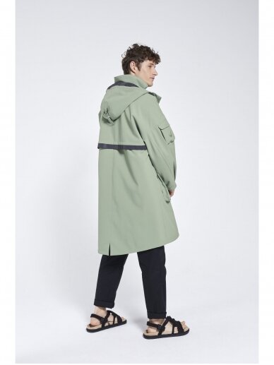 DUCKTAIL ŽALSVAS MARILA UNISEX LIETPALTIS – tvarios medžiagos 6 DUCKTAIL ŽALSVAS MARILA UNISEX LIETPALTIS – tvarios medžiagos 6