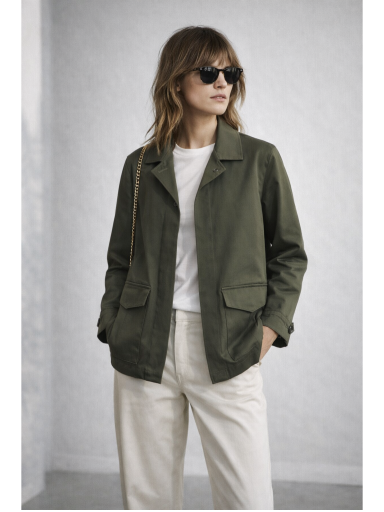 Elvine minimalistinis  khaki  švarkas Evonne