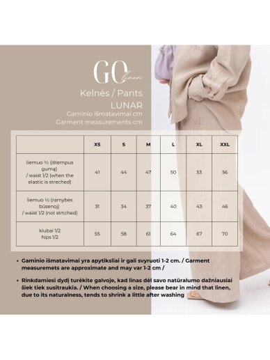 GO linen Lininės kelnės moterims LUNAR - 100 % linas - tamsiai rudos 4 GO linen Lininės kelnės moterims LUNAR - 100 % linas - tamsiai rudos 4
