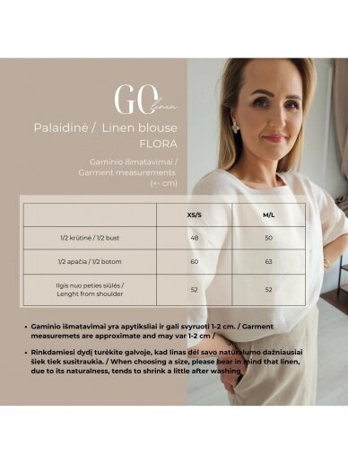 GO linen moteriška palaidinė - 100 % linas 4 GO linen moteriška palaidinė - 100 % linas 4