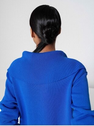 Juste Knit  Mėlynas medvilninis megztinis su sagomis MARIE