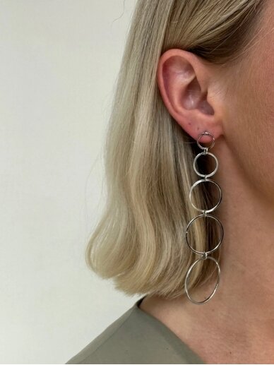 KAPA accessories ilgi sidabro spalvos auskarai Anna Earrings 1