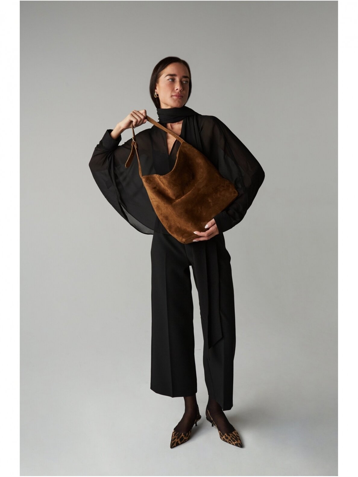 LAVA FLOW verstos odos ruda rankinė TOTE BAG LOLO 3 LAVA FLOW verstos odos ruda rankinė TOTE BAG LOLO 3