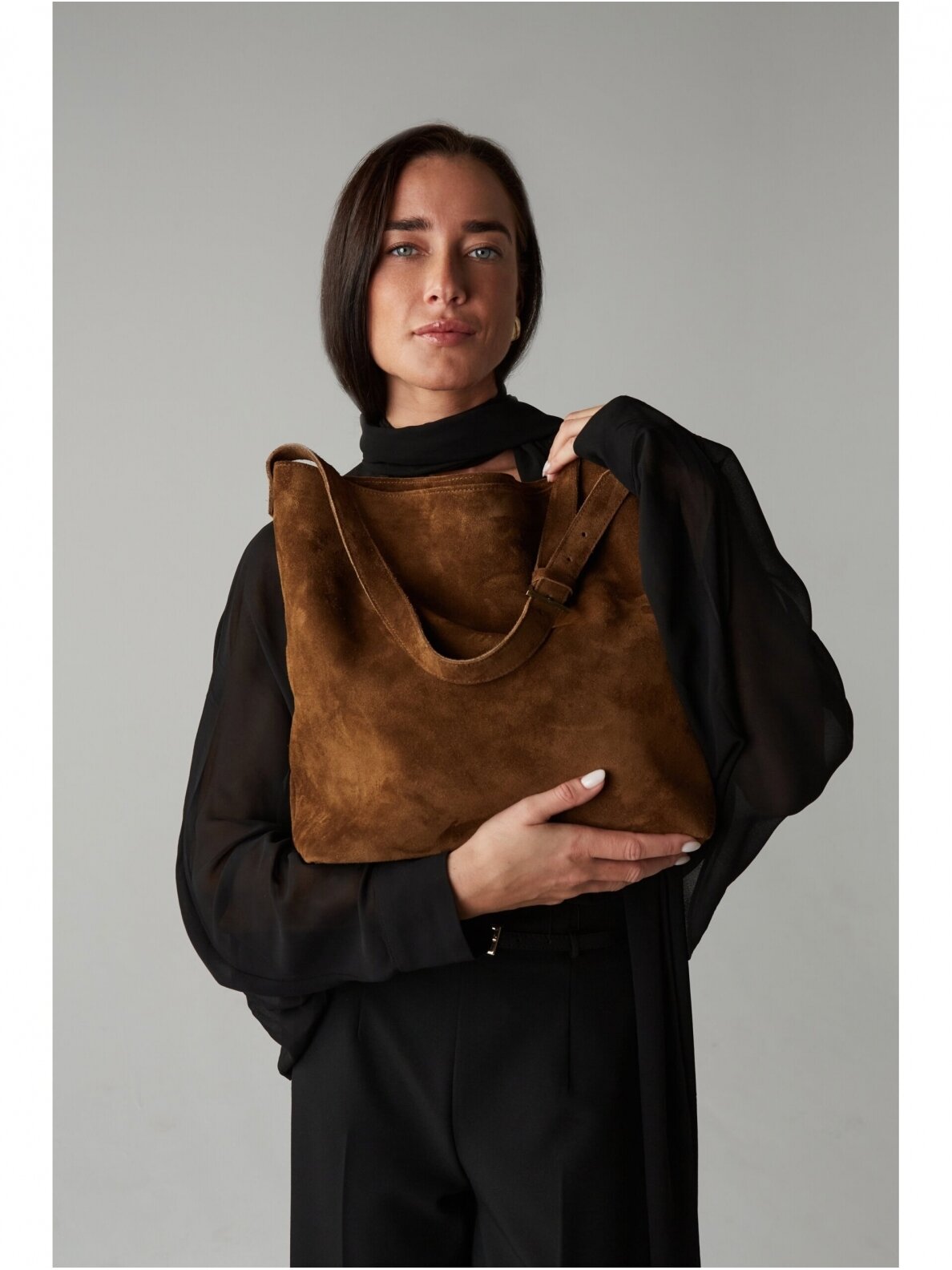 LAVA FLOW verstos odos ruda rankinė TOTE BAG LOLO 4 LAVA FLOW verstos odos ruda rankinė TOTE BAG LOLO 4