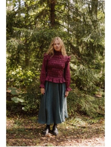 LAUME LINEN Women's linen top Barbora moon plum 2
