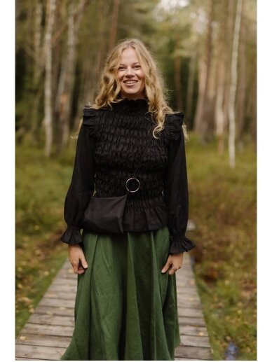 LAUME LINEN juoda lininė palaidinė Barbora 1