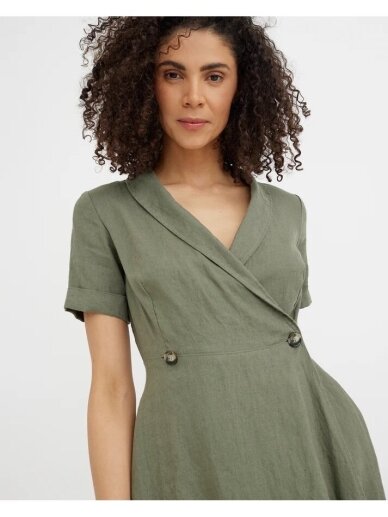 Magic Linen žalia lininė suknelė WRAPPED LINEN DRESS PARIS IN MIST GREEN 5 Magic Linen žalia lininė suknelė WRAPPED LINEN DRESS PARIS IN MIST GREEN 5